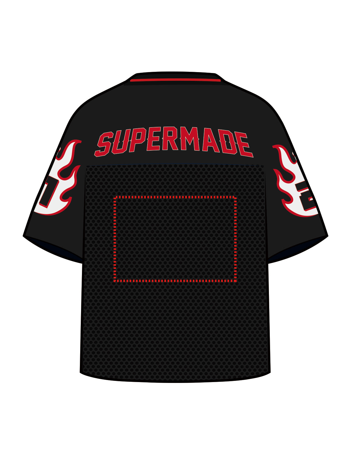 Original Flame Print Football Jersey T-Shirt