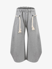 Decorative Rope Detail Wide Leg Sweatpants 