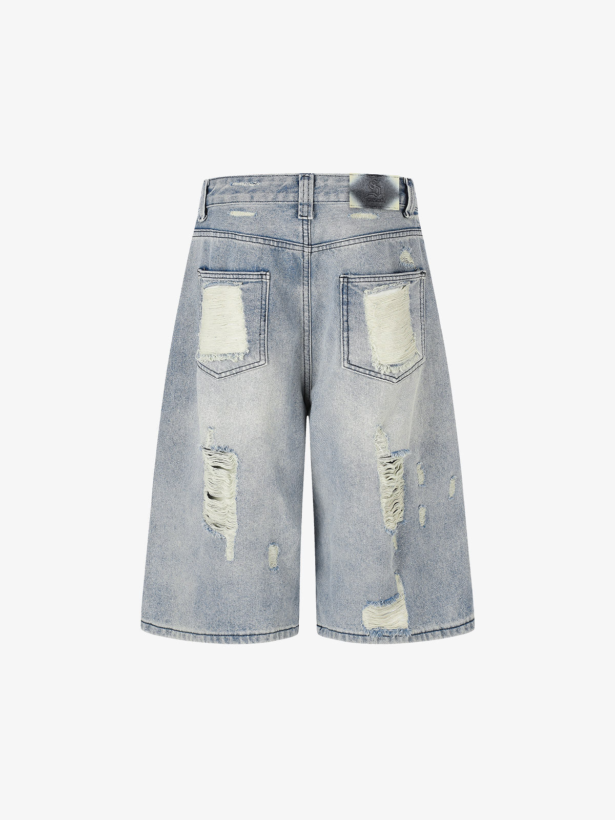Streetwear 3/4 Length Distressed Jorts