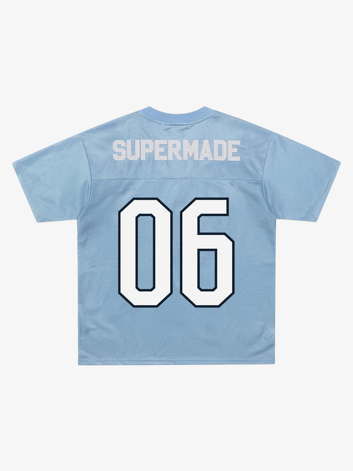 Supermade Classic Blue Embroidered Jersey Pattern Customization 