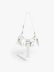 Studded Belt Buckle Shoulder Bag
