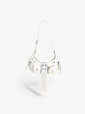 Studded Belt Buckle Shoulder Bag
