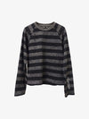 Striped Embroidered Oversized Long Sleeve Tee