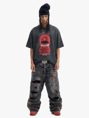 Red Balaclava Graphic T-Shirt 