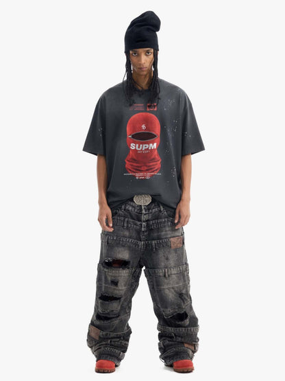 Red Balaclava Graphic T-Shirt 