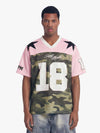 Camo Number Print Star Panel Mesh Jersey T-Shirt 