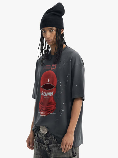 Red Balaclava Graphic T-Shirt 