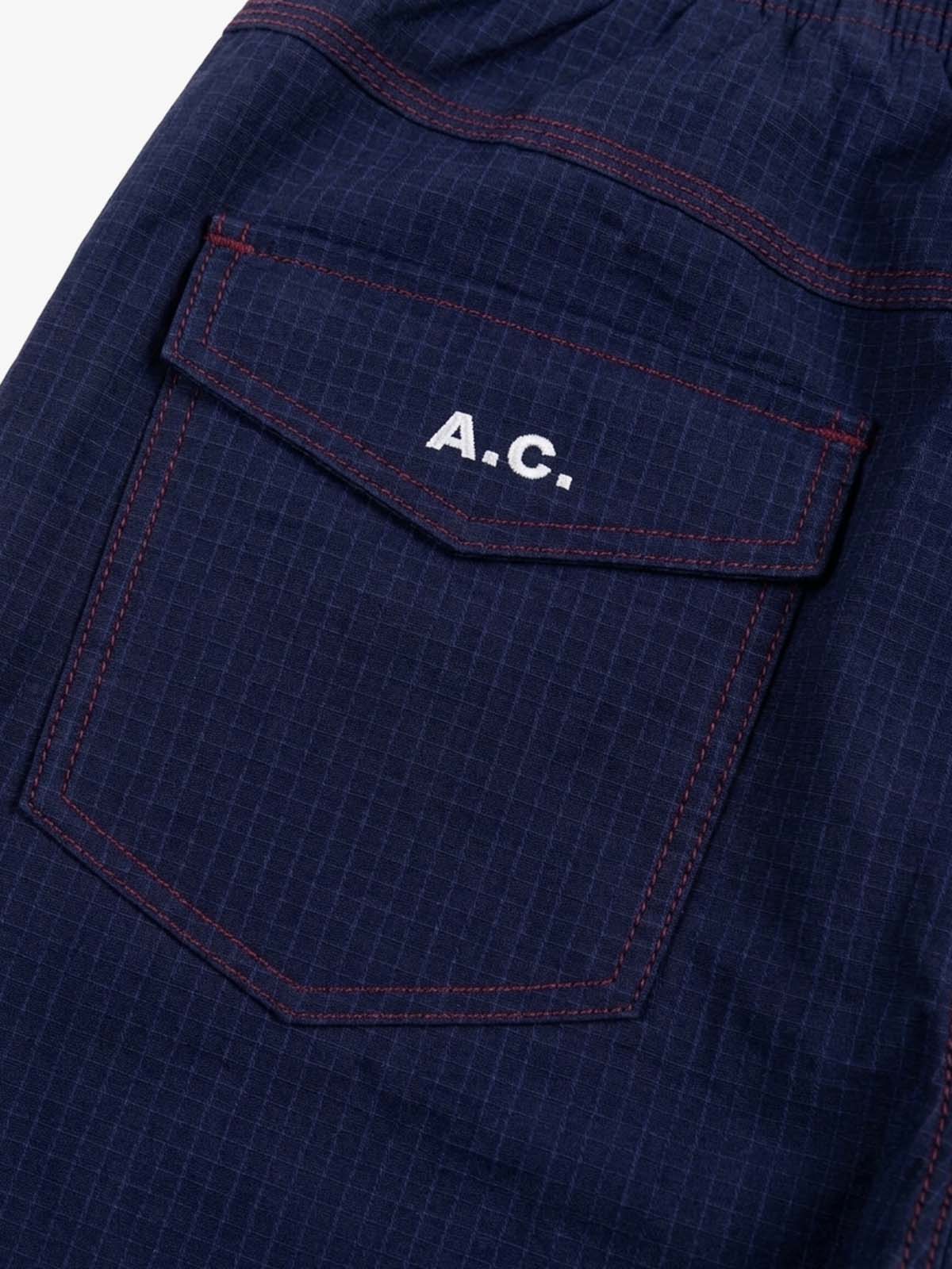 Contrast Stitch Curved-Leg Drawstring Pants