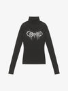 High-Neck Graphic Long Sleeve Top for Modern Streetwear Enthusiasts 