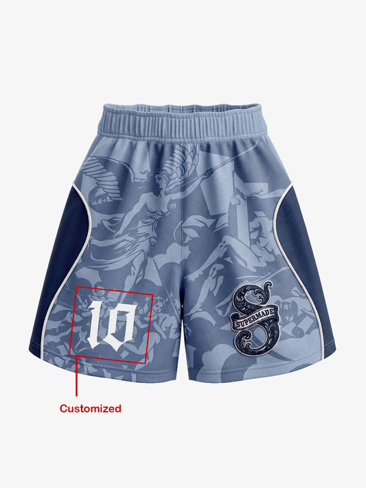 Vintage Masterpiece Print Custom Jersey Shorts