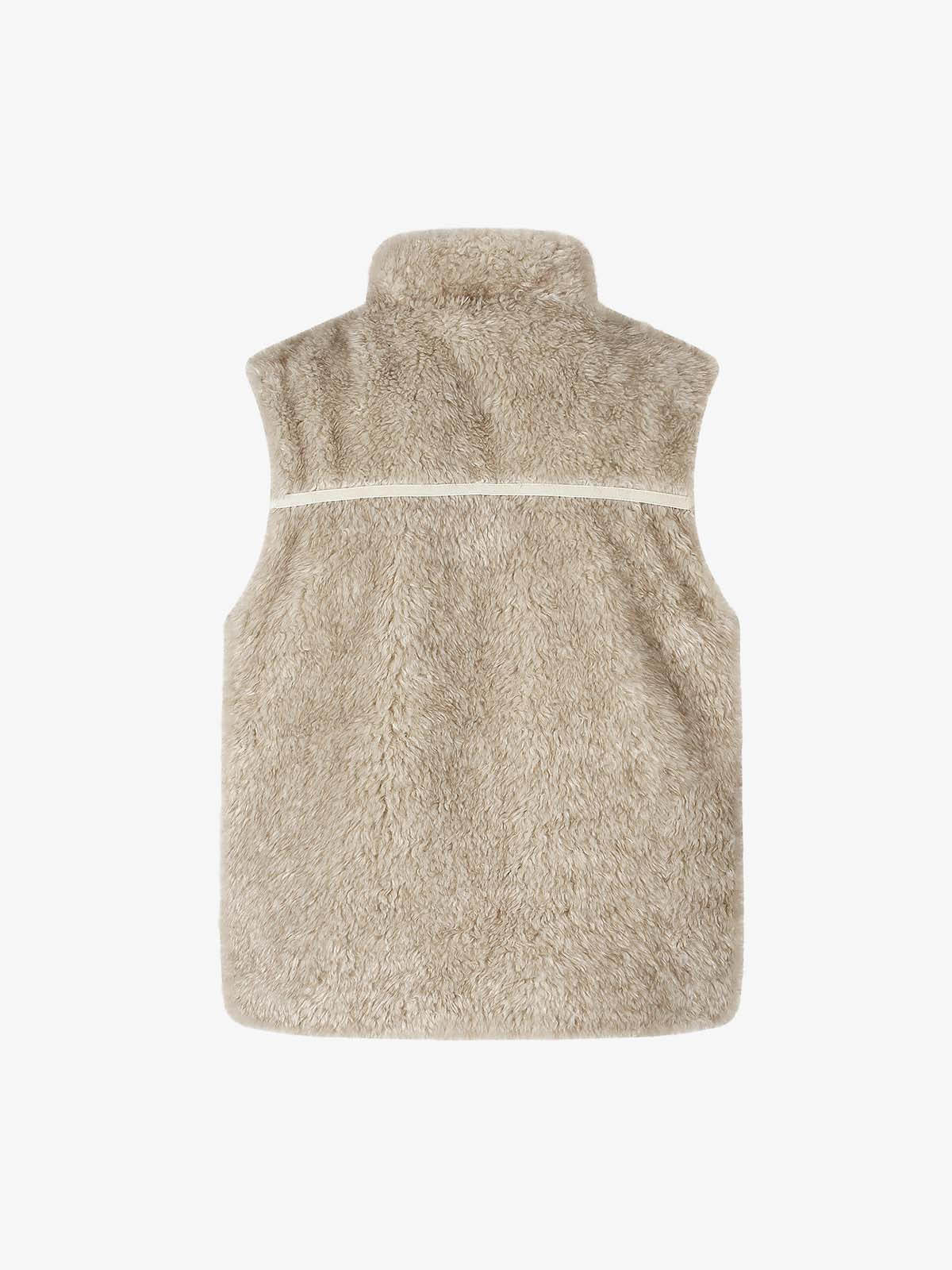 Stand-Collar Zip Fleece Vest