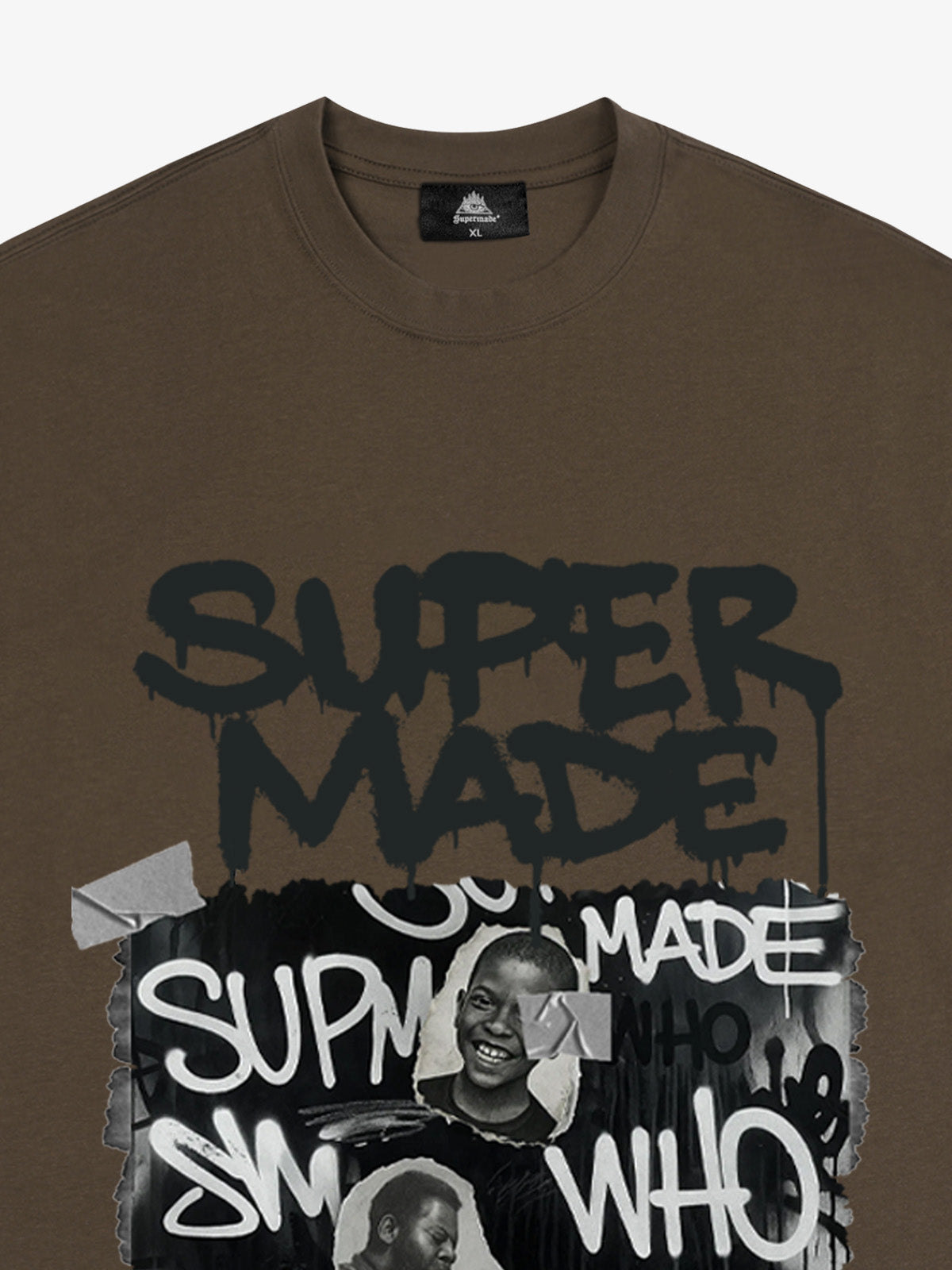 Street Graffiti Style Retro Character Collage T-Shirt 