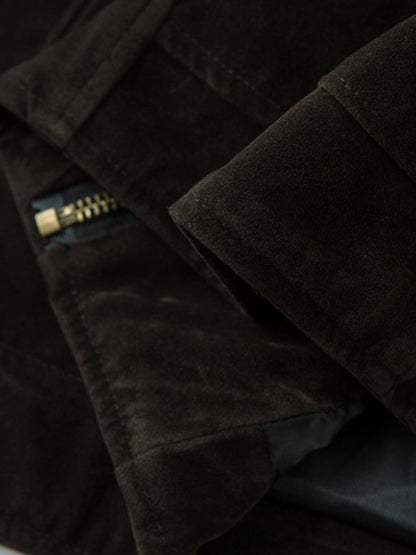 Stylish Black Jacket with Toggle Buttons for Men 