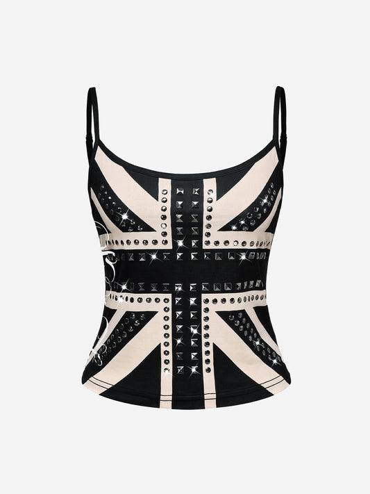 Tanktop mit Union-Jack-Besatz