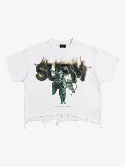 Distressed Art Print Tee