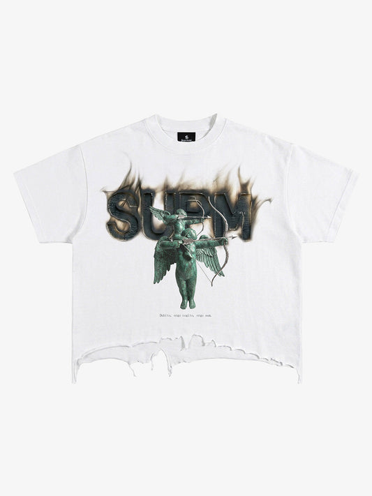 Distressed Art Print Tee