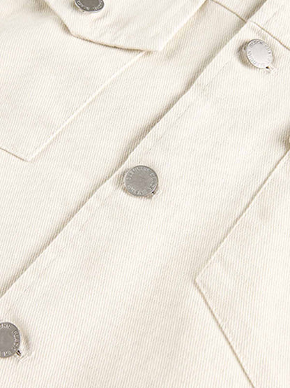 Panel Construction Button-Up Workwear Jacket