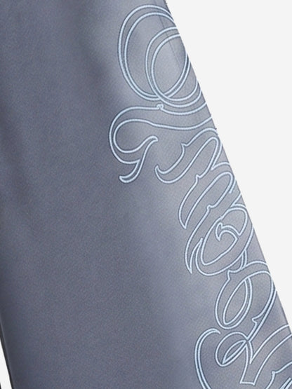 Gradient Washed Embroidered Baggy Sweatpants