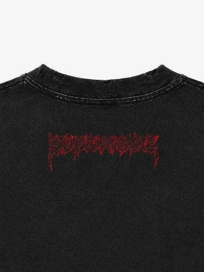 Skull Cross Graphic Long Sleeve Tee