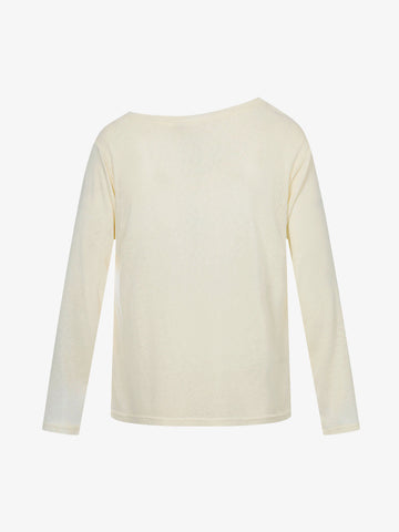 Off Shoulder Bow Graphic Long Sleeve T-Shirt 