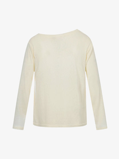 Off Shoulder Bow Graphic Long Sleeve T-Shirt 