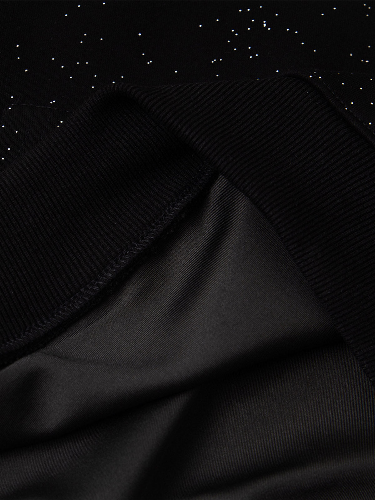 Sparkling Night Sky Design Black Knitwear for Festive Occasions 