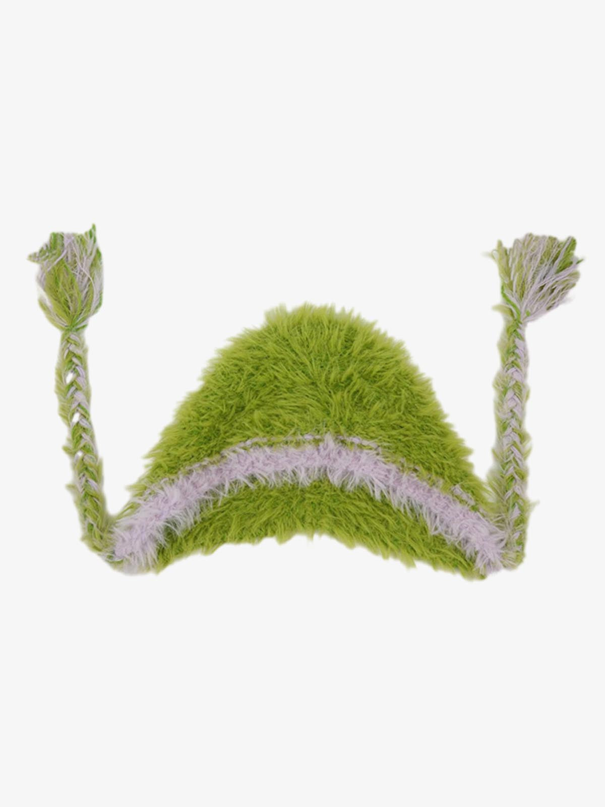 Colorful Fuzzy Winter Hat with Tassels for Festive Season 