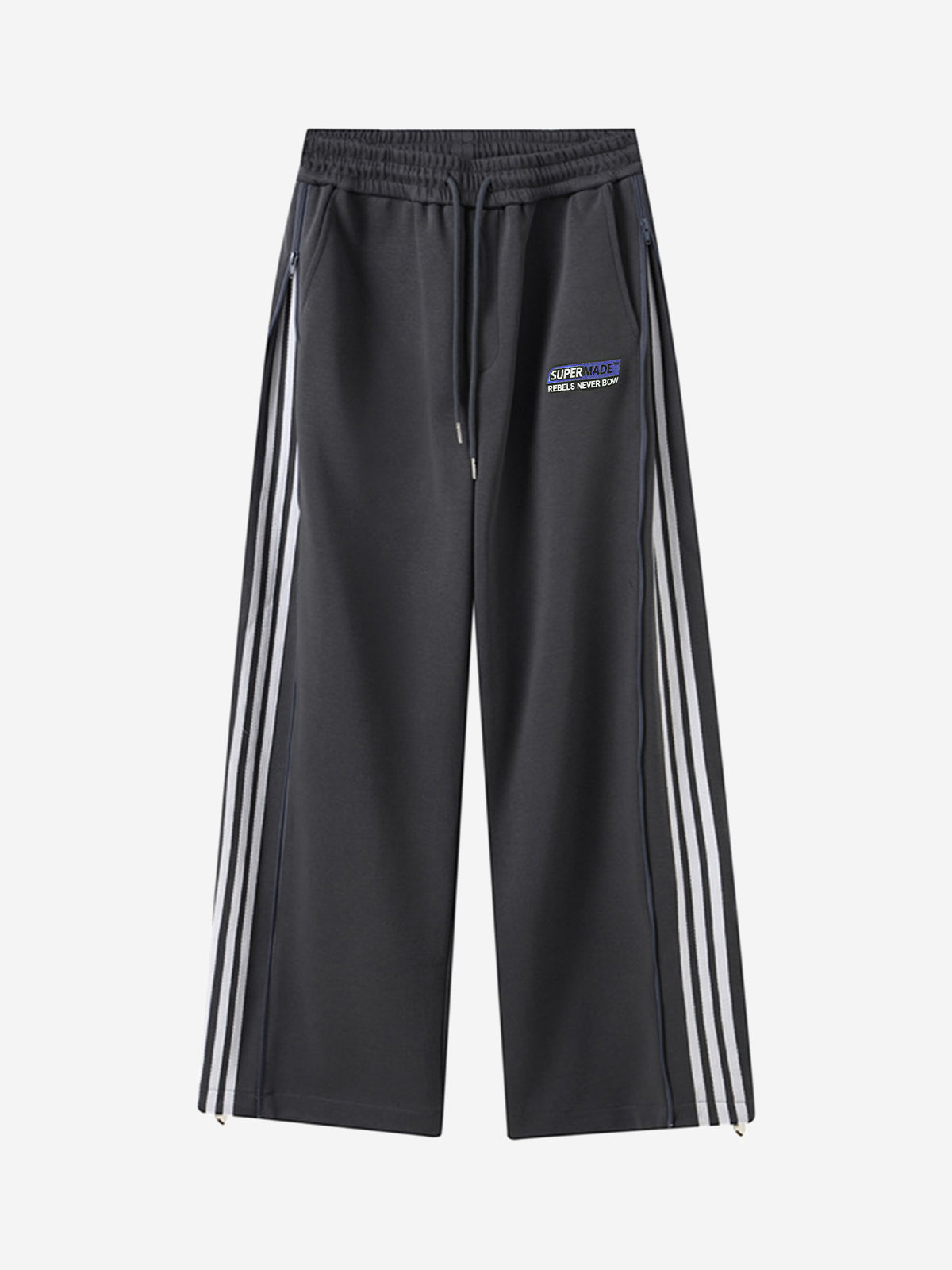 Side Stripe Track Aesthetic Wide Leg Sweatpants