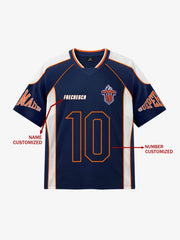 Contrast Panel Mesh Number Print Jersey T-Shirt 