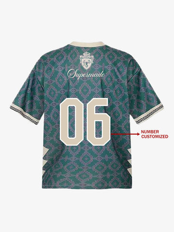 Retro Baroque Pattern Jersey T-Shirt 
