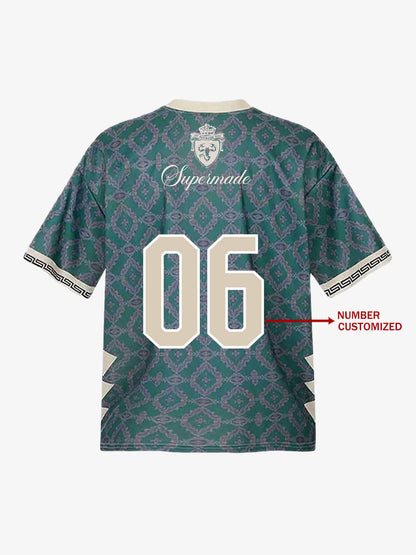 Retro Baroque Pattern Jersey T-Shirt 
