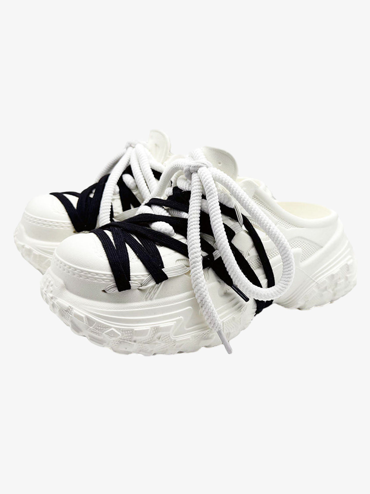 Platform Lace-Up Non-Slip Clogs