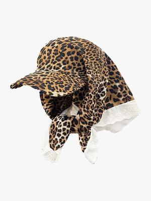 Cotton Kids Sun Protection Hat with Adjustable Neck Scarf, Breathable and UV-Resistant Baby Cap for Outdoor Activities 