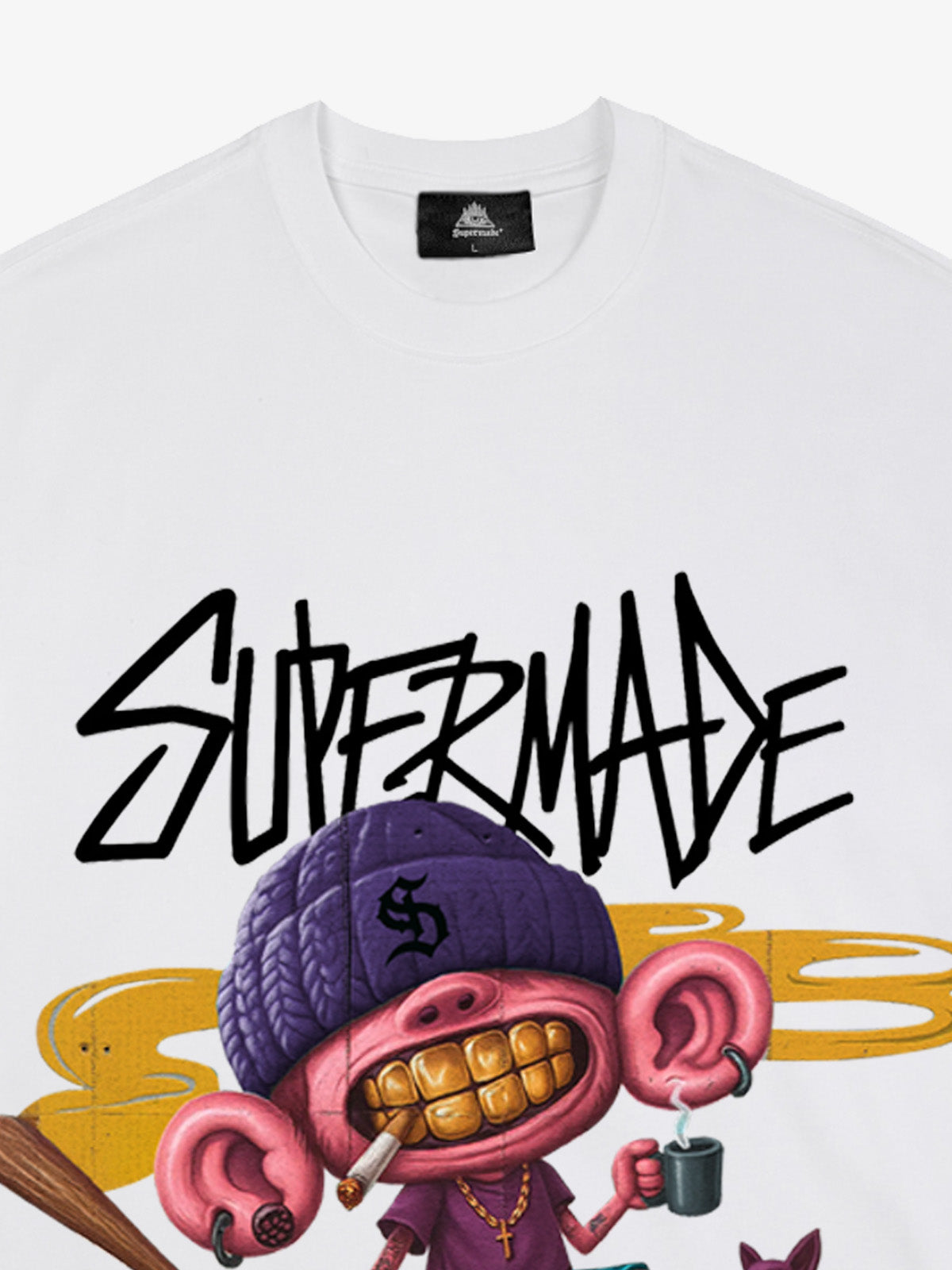 Thesupermade Cartoon Graffiti Trendy Weird Kid T-Shirt 