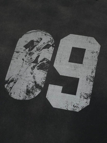 Distressed NO. 09 Long Sleeve T-Shirt 