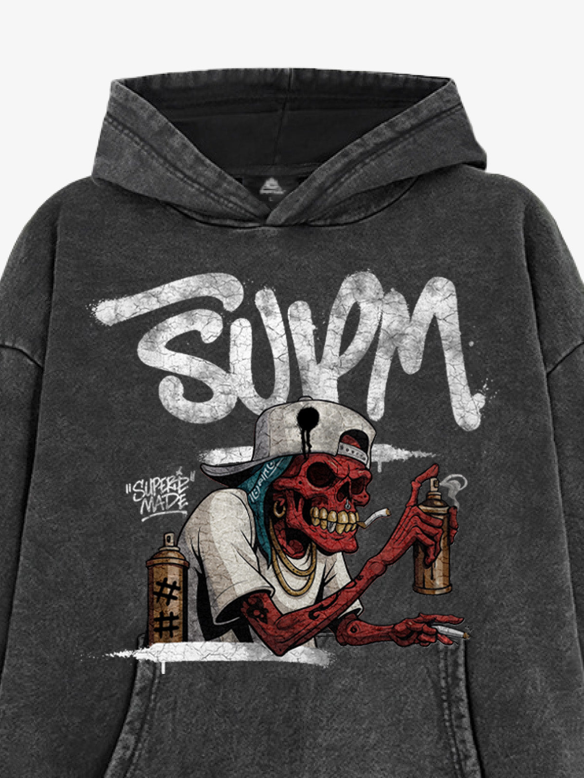 Thesupermade Street Skull Graffiti Master Hoodie 