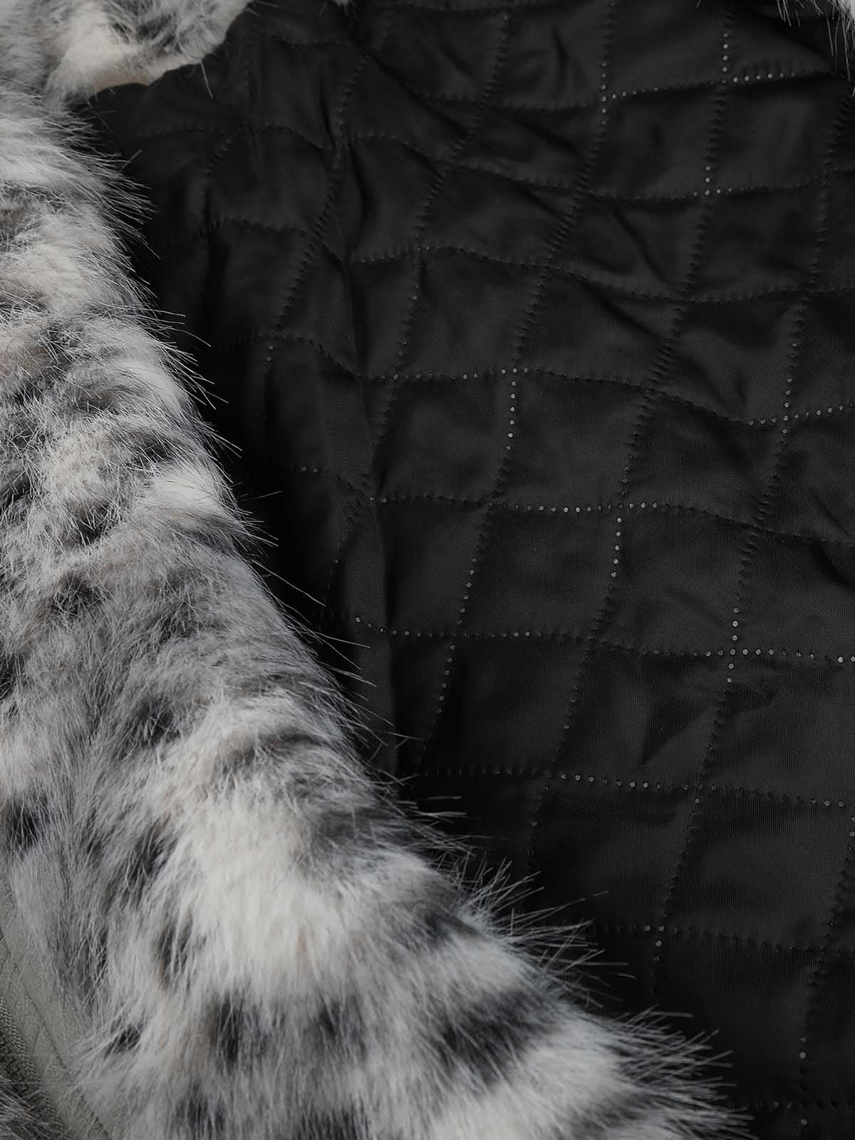 Snow Leopard Faux-Fur High-Collar Coat
