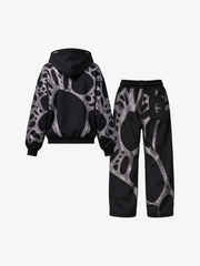 Spiderweb Graphic Full-Zip Hoodie & Sweatpants Set