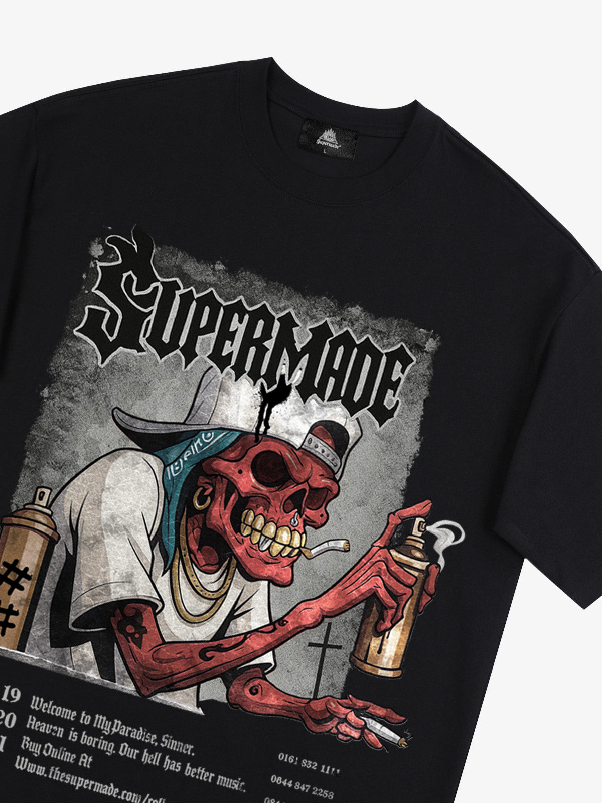 Graphic Tee with Bold Skull Design for Men 