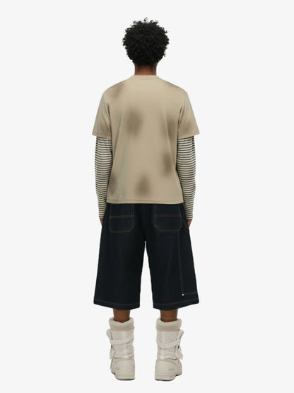 Vintage Band Portrait Graphic Layered Henley T-Shirt