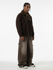 Vintage Washed Workwear Barrel Jeans - 2593 