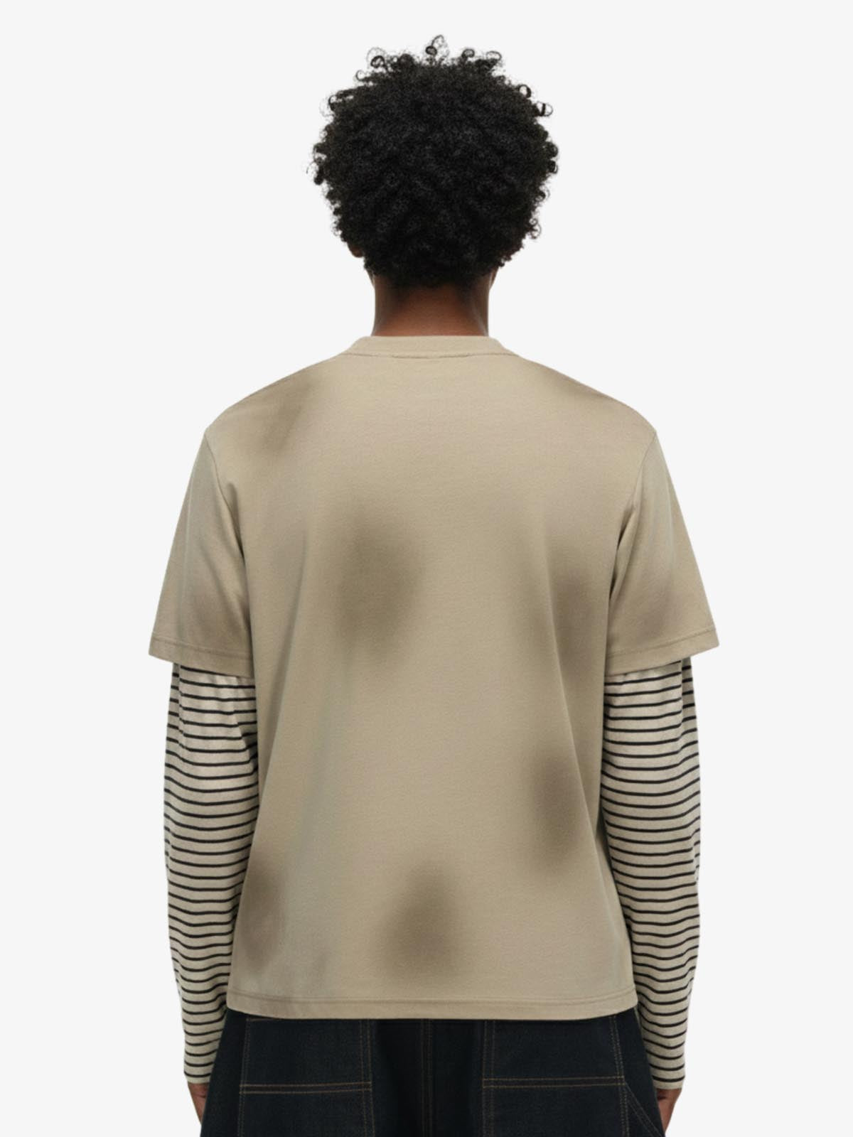 Vintage Band Portrait Graphic Layered Henley T-Shirt