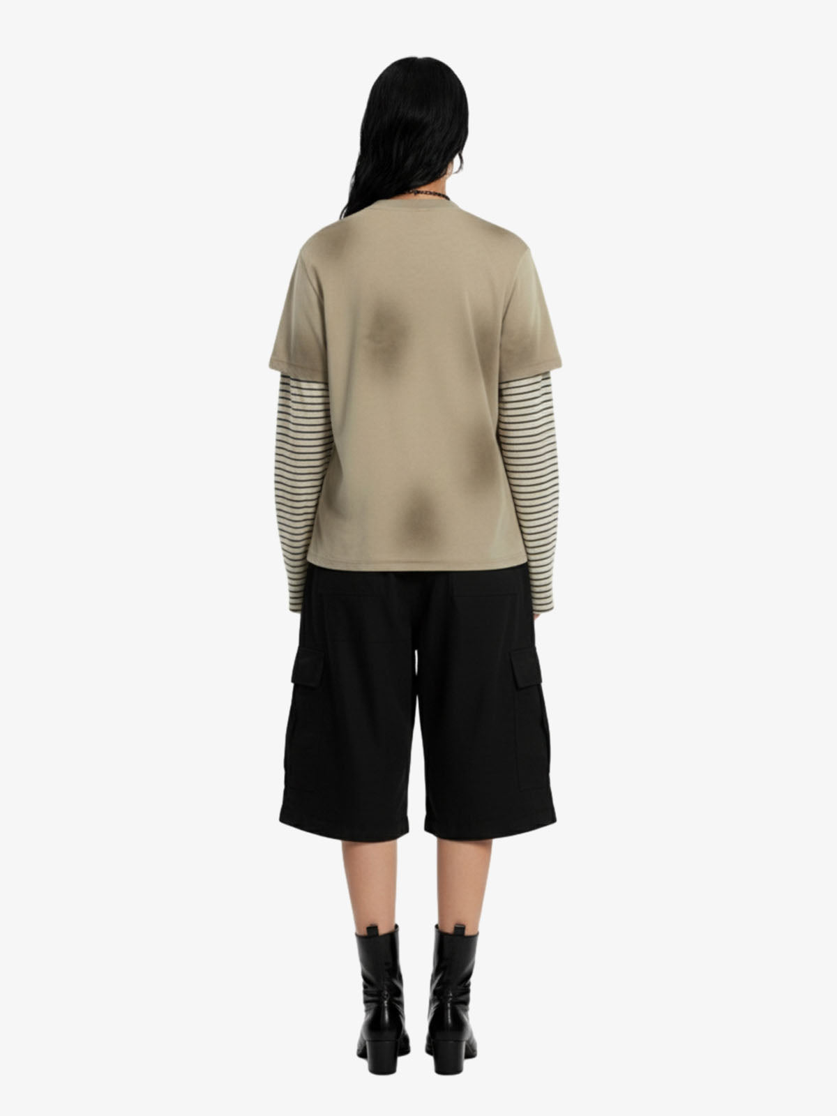 Vintage Band Portrait Graphic Layered Henley T-Shirt