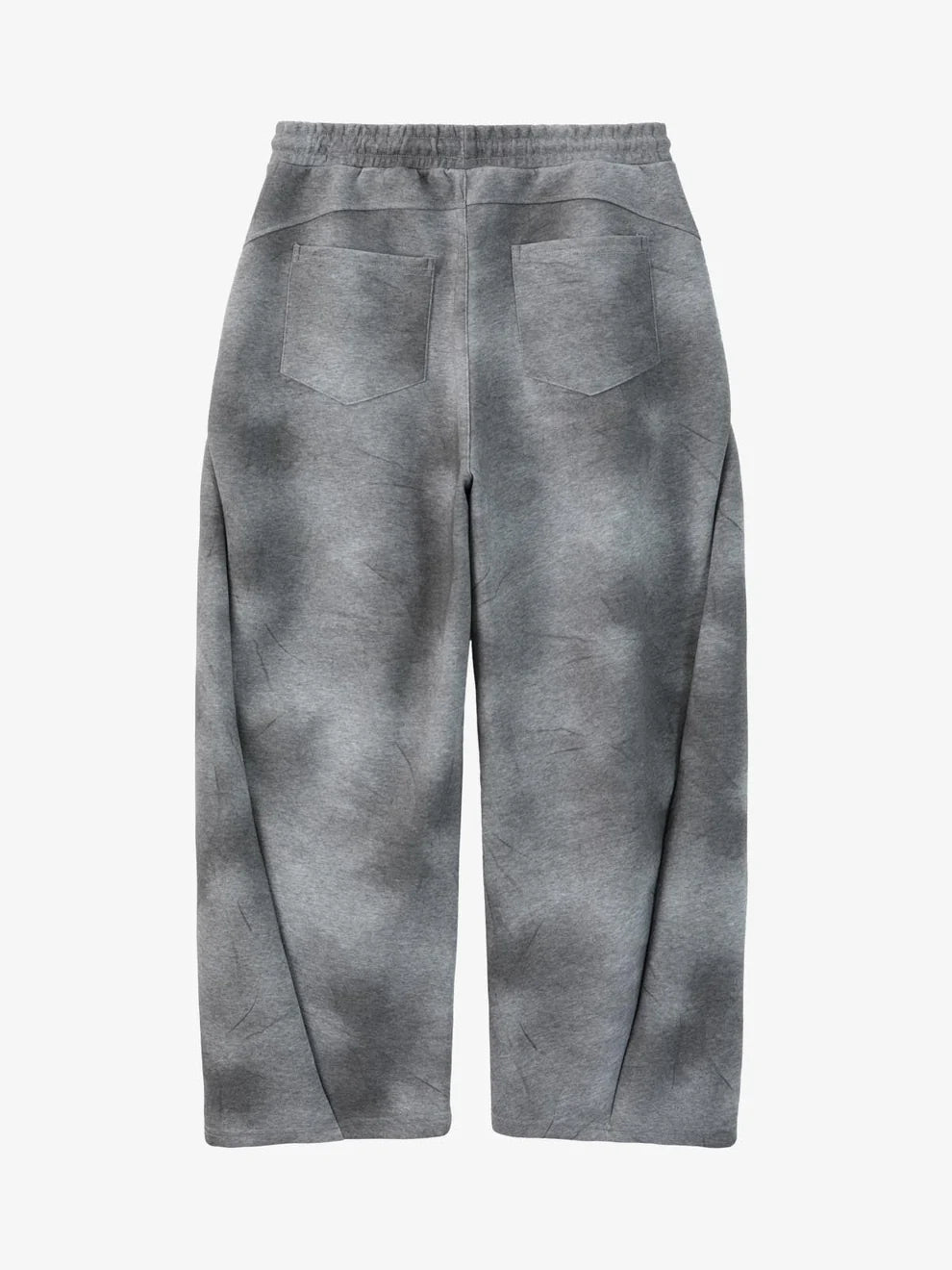 Vintage Washed Tie-Dye Zip Up Hoodie & Barrel Sweatpants Tracksuit 