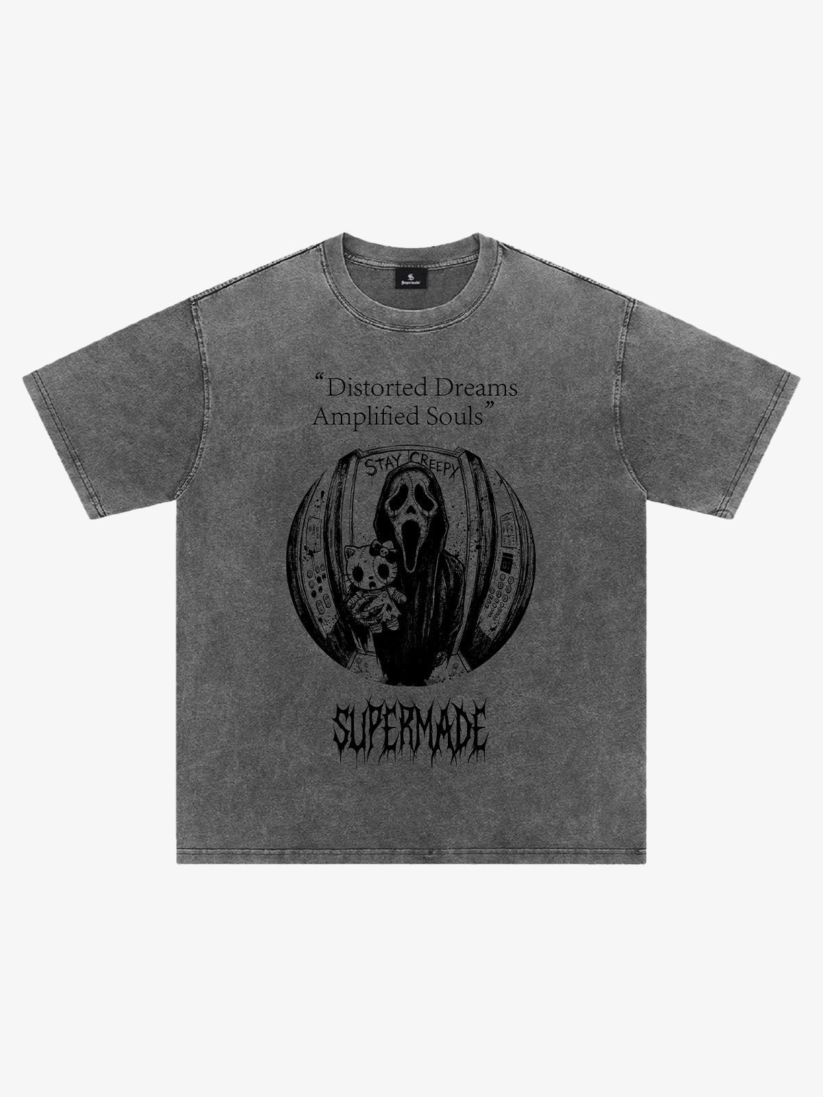 Vintage Washed Distorted Graphic T-Shirt 