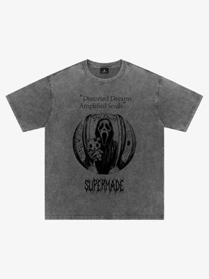 Vintage Washed Distorted Graphic T-Shirt 