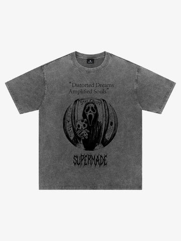 Vintage Washed Distorted Graphic T-Shirt 