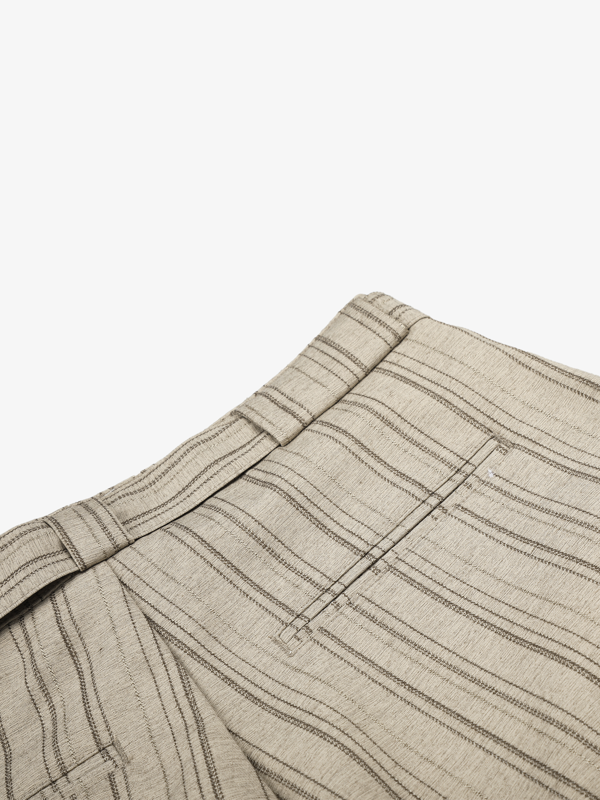 Belted Button-Fly Striped Wide-Leg Pants