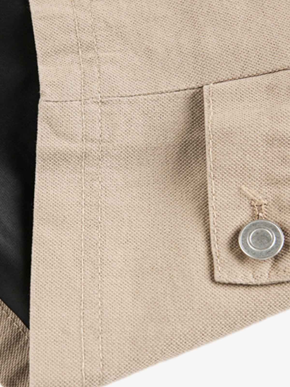 Zip Front Shirt Collar Boxy Jacket