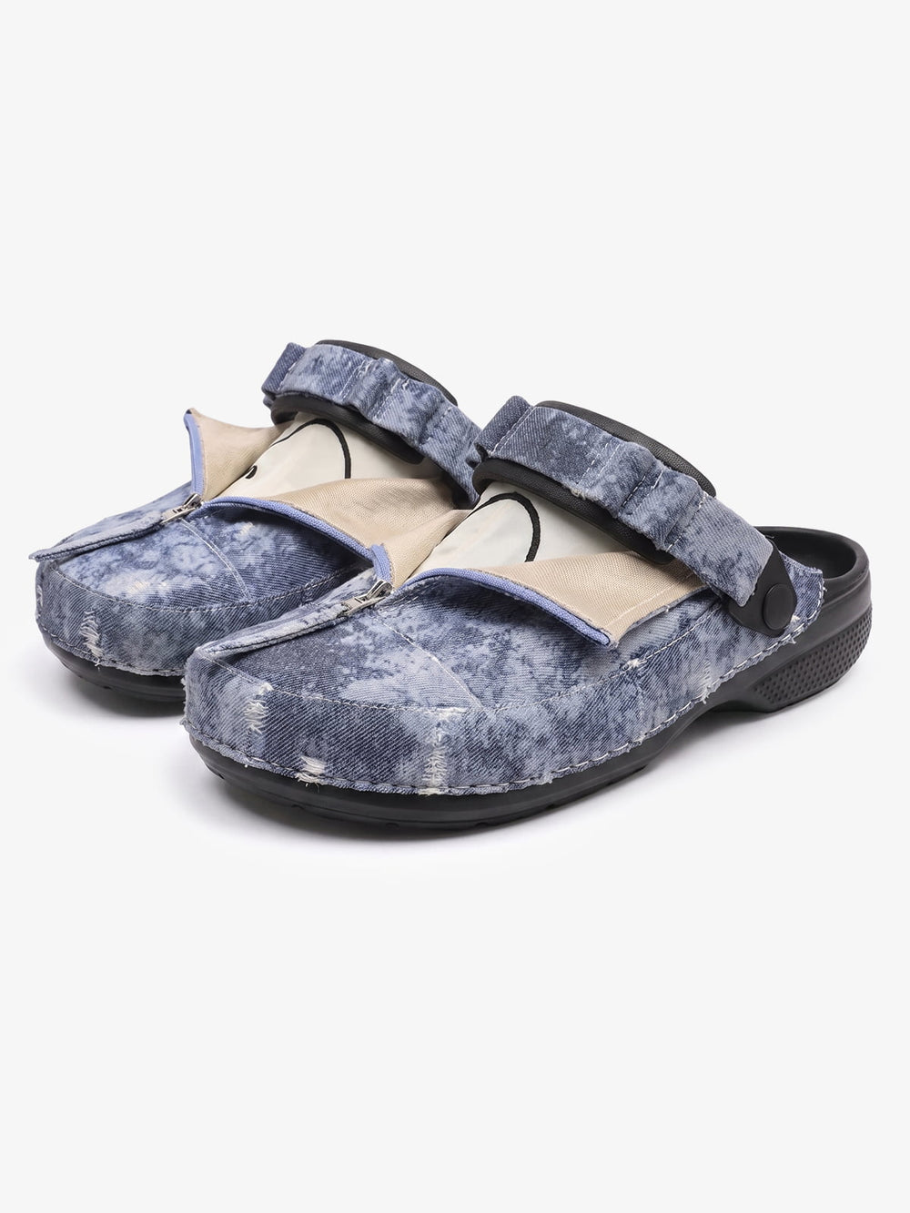 Faux Leather Slip-On Sandals